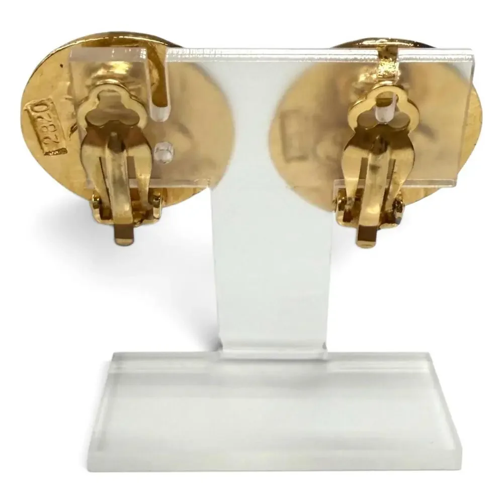 Chanel Cc Logo Clip-On Earrings Metal #266419C83B